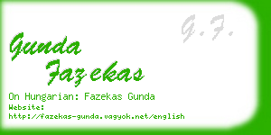 gunda fazekas business card